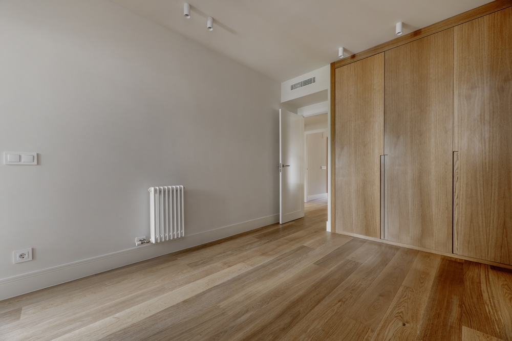 Bedroom,with,built In,wardrobes,with,custom Made,light,oak,doors,,cast