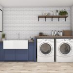 3d,rendering,washing,machine,in,vintage,laundry,room